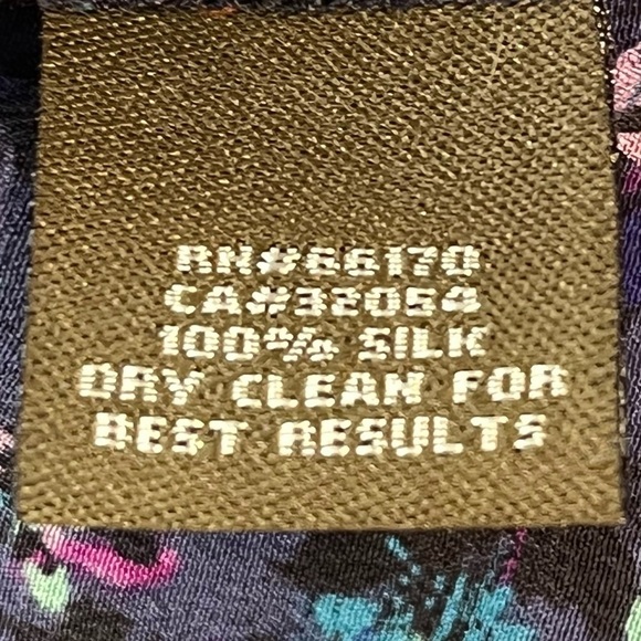 FEI Women's 100% Silk Floral Shift Dress Blue, Purple, Pinks Size 2 Old Money - Picture 9 of 10